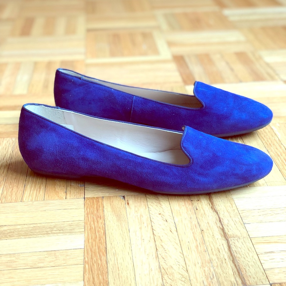LK Bennett Royal Blue Suede Flats